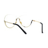 Womens Upside Down Half Rim Butterfly Metal Rim Fashion Eyeglasses