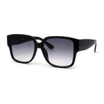 Womens Large Thick Plastic Horn Rim Retro Chic Sunglasses