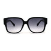 Womens Large Thick Plastic Horn Rim Retro Chic Sunglasses