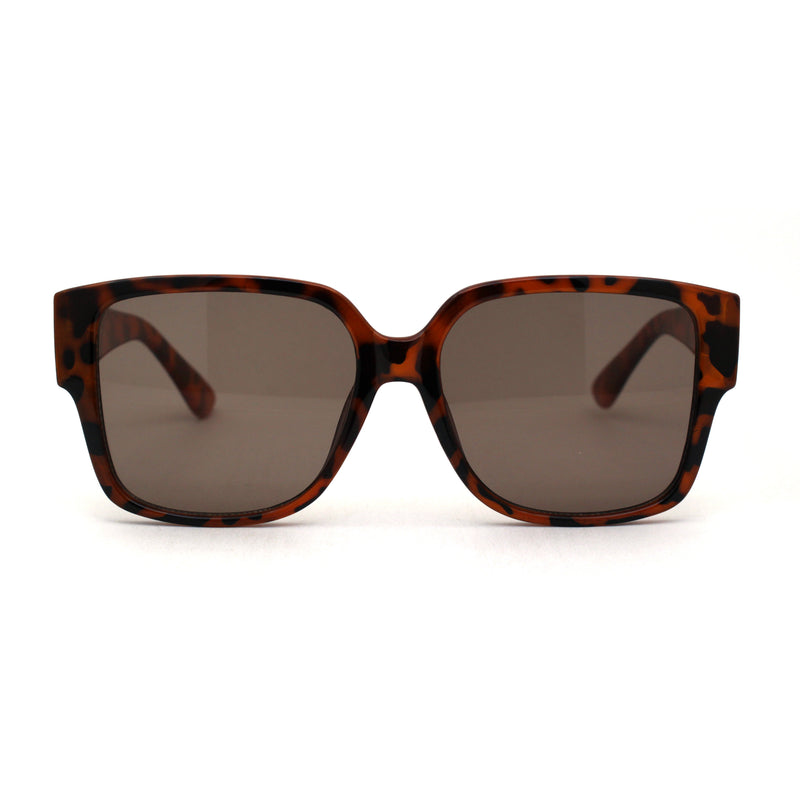 Womens Large Thick Plastic Horn Rim Retro Chic Sunglasses