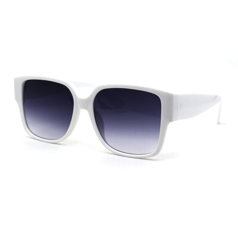 Womens Large Thick Plastic Horn Rim Retro Chic Sunglasses