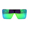 80s Retro Robotic Mirror Lens Oversize Shield Sunglasses