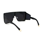 80s Retro Robotic Mirror Lens Oversize Shield Sunglasses