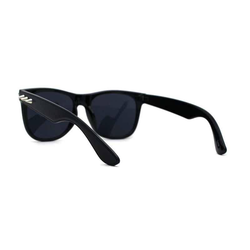 Hipster Horn Stud Gothic Punk Horn Rim Plastic Sunglasses