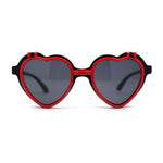 Girls Kids Size Pop Color Flip Up Heart Shape Plastic Sunglasses