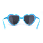 Girls Kids Size Pop Color Flip Up Heart Shape Plastic Sunglasses