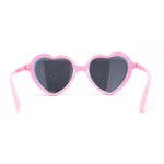 Girls Kids Size Pop Color Flip Up Heart Shape Plastic Sunglasses