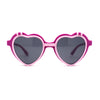 Girls Kids Size Pop Color Flip Up Heart Shape Plastic Sunglasses