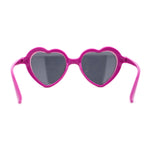 Girls Kids Size Pop Color Flip Up Heart Shape Plastic Sunglasses