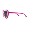 Girls Kids Size Pop Color Flip Up Heart Shape Plastic Sunglasses