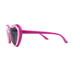 Girls Kids Size Pop Color Flip Up Heart Shape Plastic Sunglasses