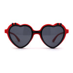 Girls Kids Size Pop Color Flip Up Heart Shape Plastic Sunglasses