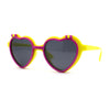 Girls Kids Size Pop Color Flip Up Heart Shape Plastic Sunglasses