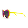 Girls Kids Size Pop Color Flip Up Heart Shape Plastic Sunglasses