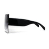 Womens Rimless Shield Rectangular Mod Butterfly Sunglasses