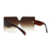 Womens Rimless Shield Rectangular Mod Butterfly Sunglasses