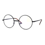 Classic Hippie Metal Rim Round Circle Lens Blue Light Flitering Computer Glasses