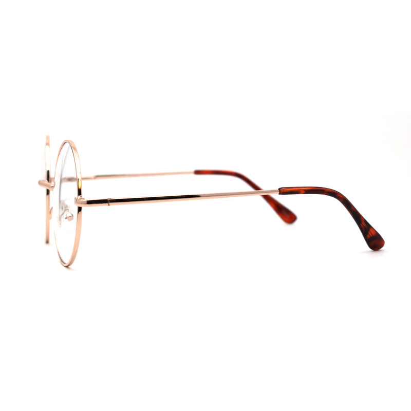 Classic Hippie Metal Rim Round Circle Lens Blue Light Flitering Computer Glasses