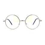 Classic Hippie Metal Rim Round Circle Lens Blue Light Flitering Computer Glasses