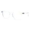 Rectangular Horn Rim Keyhole Plastic Blue Light Flitering Computer Glasses