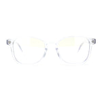 Rectangular Horn Rim Keyhole Plastic Blue Light Flitering Computer Glasses