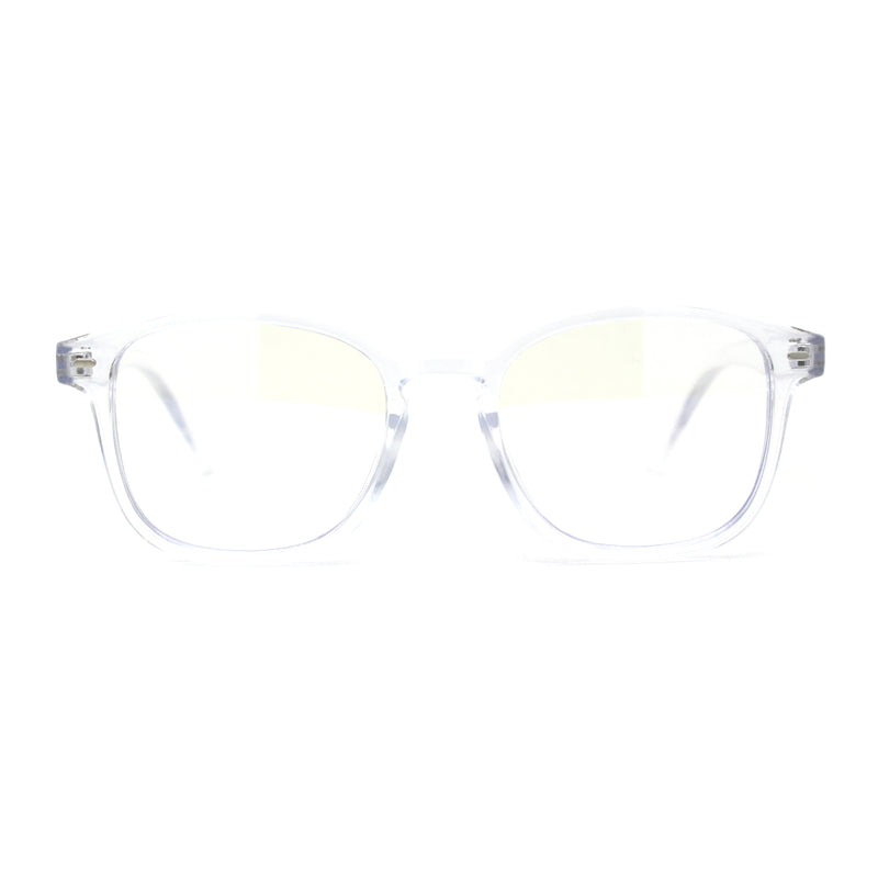 Rectangular Horn Rim Keyhole Plastic Blue Light Flitering Computer Glasses