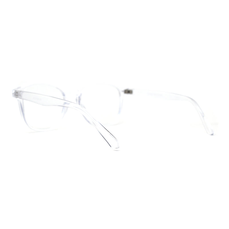 Rectangular Horn Rim Keyhole Plastic Blue Light Flitering Computer Glasses