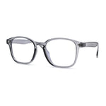 Rectangular Horn Rim Keyhole Plastic Blue Light Flitering Computer Glasses