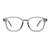 Rectangular Horn Rim Keyhole Plastic Blue Light Flitering Computer Glasses