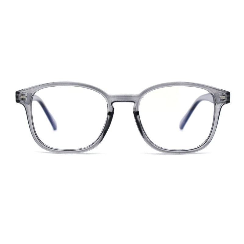 Rectangular Horn Rim Keyhole Plastic Blue Light Flitering Computer Glasses