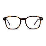 Rectangular Horn Rim Keyhole Plastic Blue Light Flitering Computer Glasses