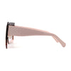 SA106 Womens Luxury Rimless Oversize Squared Shield Sunglasses