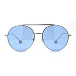 SA106 Round Double Bridge Metal Frame Airman Style Sunglasses