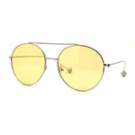 SA106 Round Double Bridge Metal Frame Airman Style Sunglasses