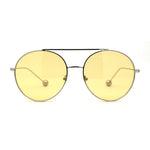 SA106 Round Double Bridge Metal Frame Airman Style Sunglasses