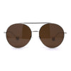 Womens Retro Round Double Bridge Metal Frame Boyfriend Style Sunglasses