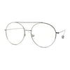 Womens Retro Round Double Bridge Metal Frame Boyfriend Style Sunglasses