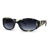 SA106 Womens Classy 90s Fashion Narrow Oval Plastic Sunglasses