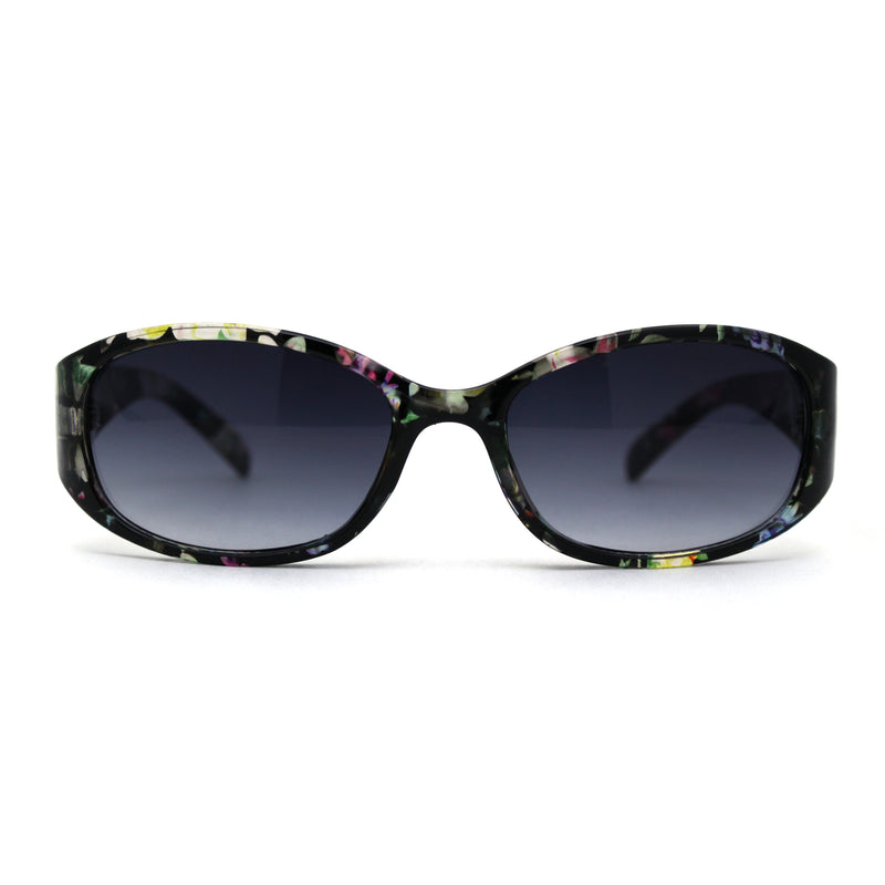 SA106 Womens Classy 90s Fashion Narrow Oval Plastic Sunglasses