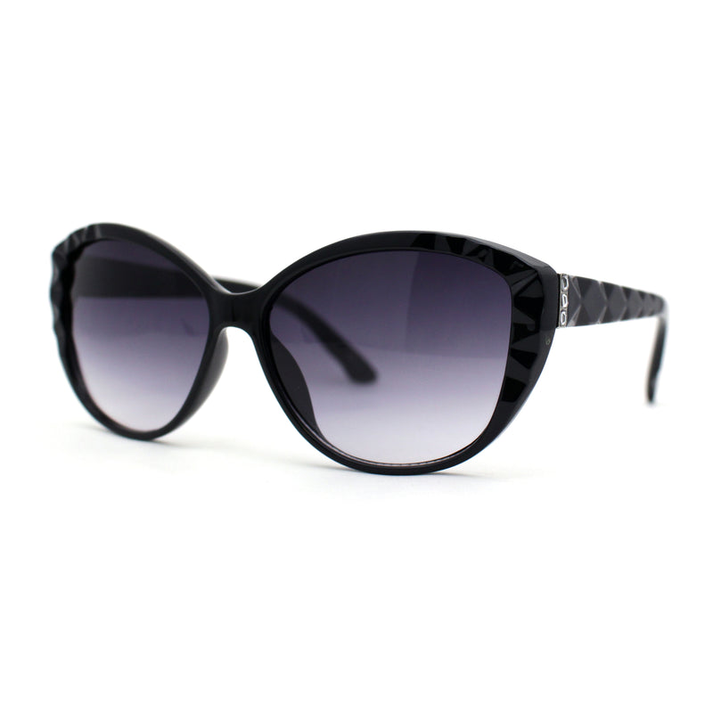 Womens Luxury Rhinestone Oversize Cat Eye Retro Plastic Sunglasses