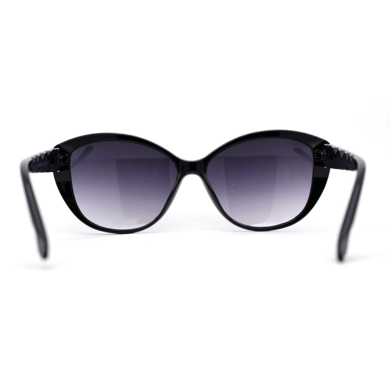 Womens Luxury Rhinestone Oversize Cat Eye Retro Plastic Sunglasses