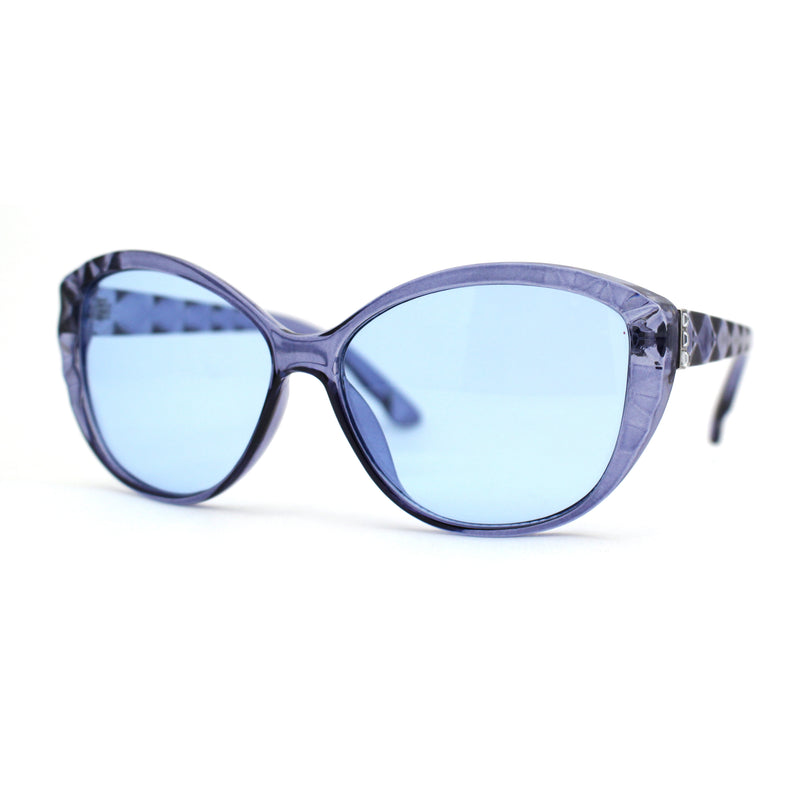 Womens Luxury Rhinestone Oversize Cat Eye Retro Plastic Sunglasses