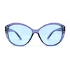 Womens Luxury Rhinestone Oversize Cat Eye Retro Plastic Sunglasses