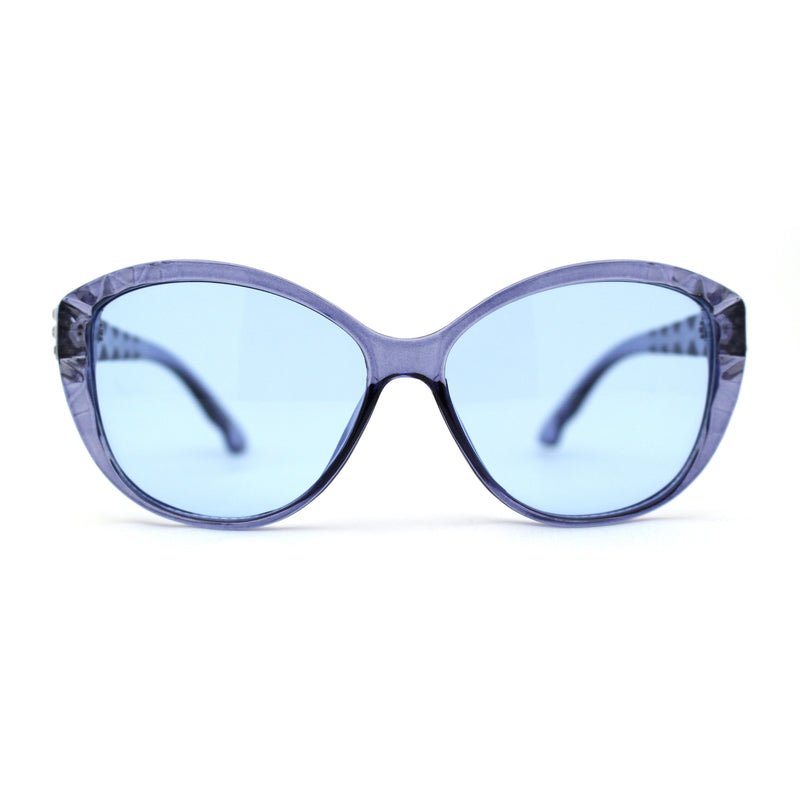 Womens Luxury Rhinestone Oversize Cat Eye Retro Plastic Sunglasses
