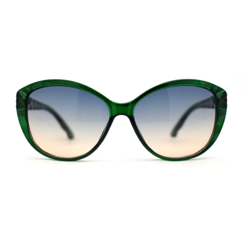 Womens Luxury Rhinestone Oversize Cat Eye Retro Plastic Sunglasses