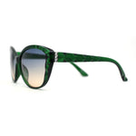 Womens Luxury Rhinestone Oversize Cat Eye Retro Plastic Sunglasses