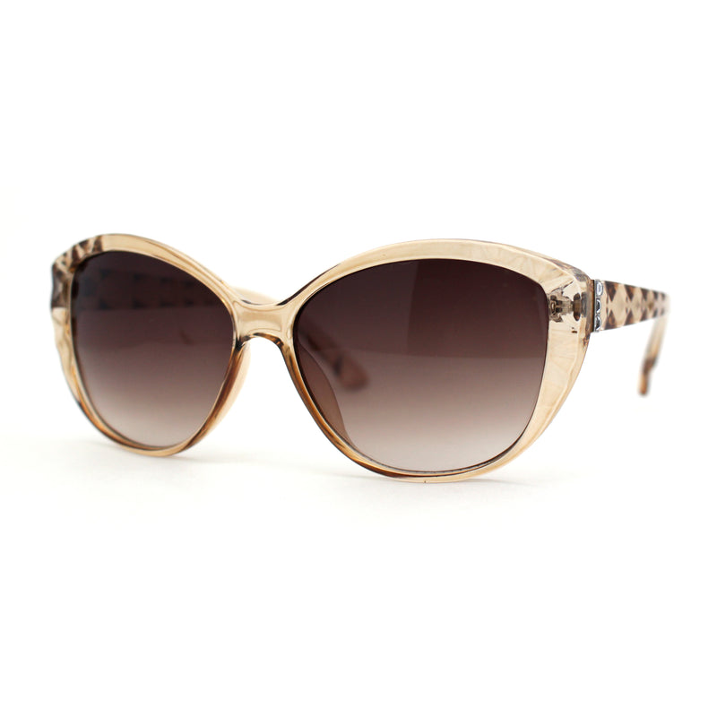 Womens Luxury Rhinestone Oversize Cat Eye Retro Plastic Sunglasses