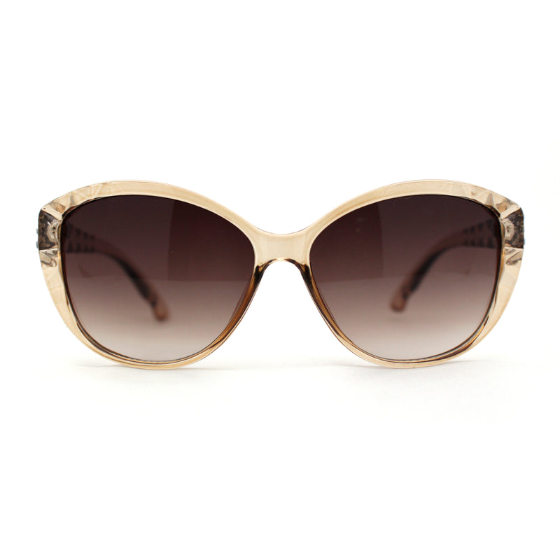 Womens Luxury Rhinestone Oversize Cat Eye Retro Plastic Sunglasses