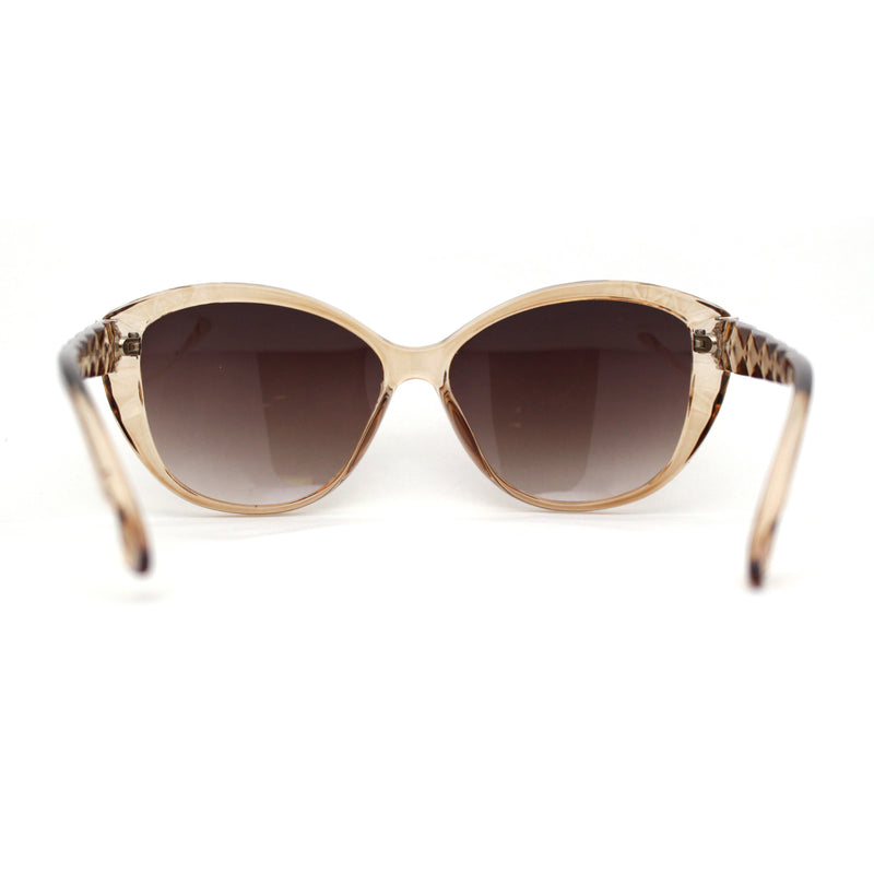 Womens Luxury Rhinestone Oversize Cat Eye Retro Plastic Sunglasses