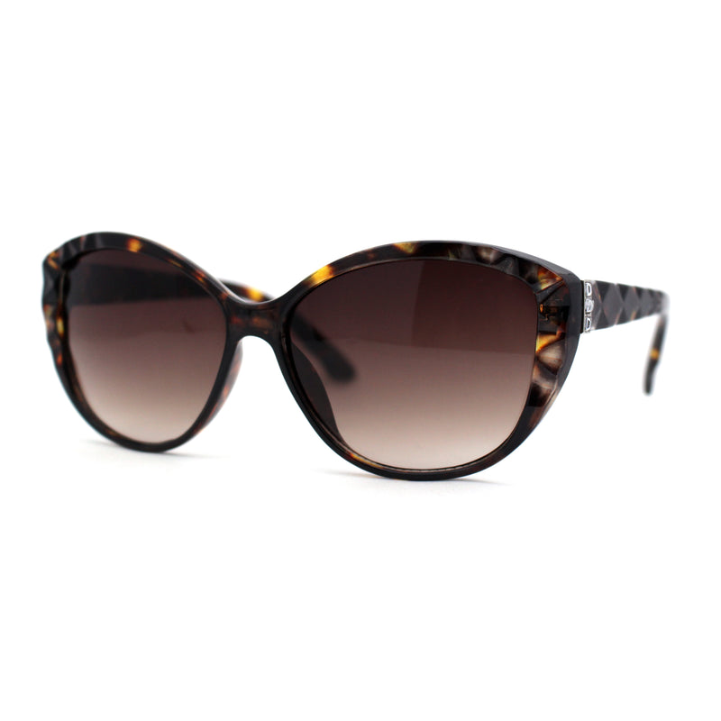 Womens Luxury Rhinestone Oversize Cat Eye Retro Plastic Sunglasses
